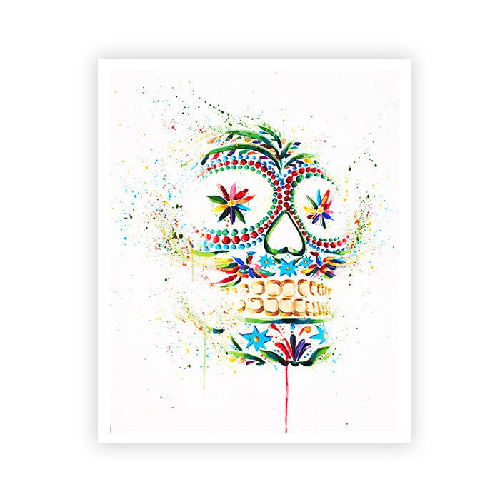 13 - Flotomi White Skull - Print